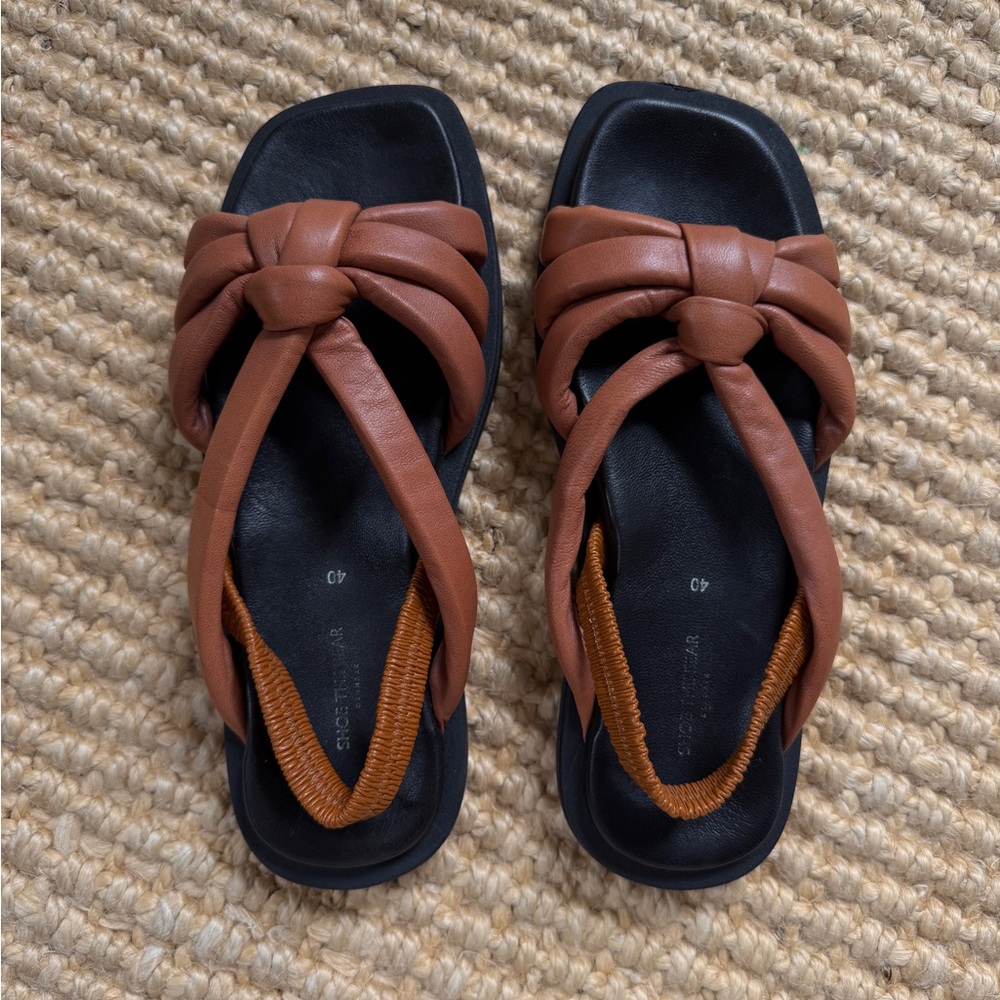 Comfy Leather Knotted Scandinavian Sandals